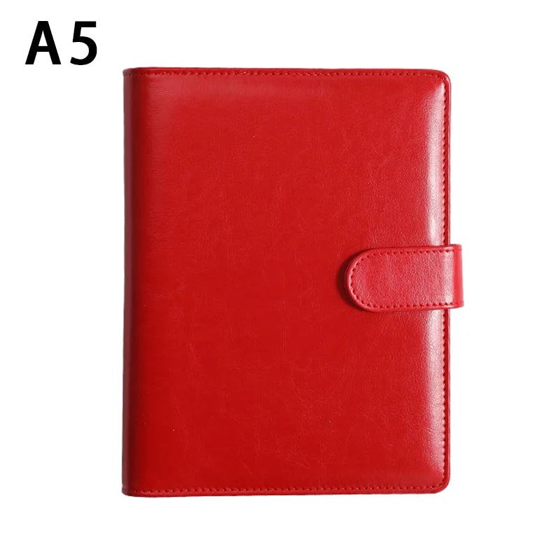 Luxury retro leather notebook A5 cover, with pen holder buckle, loose leaf diary, office diary, travel manual sketchbook